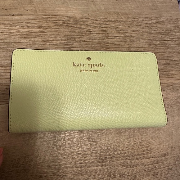 Kate  Spade lime green wallet - Picture 1 of 3